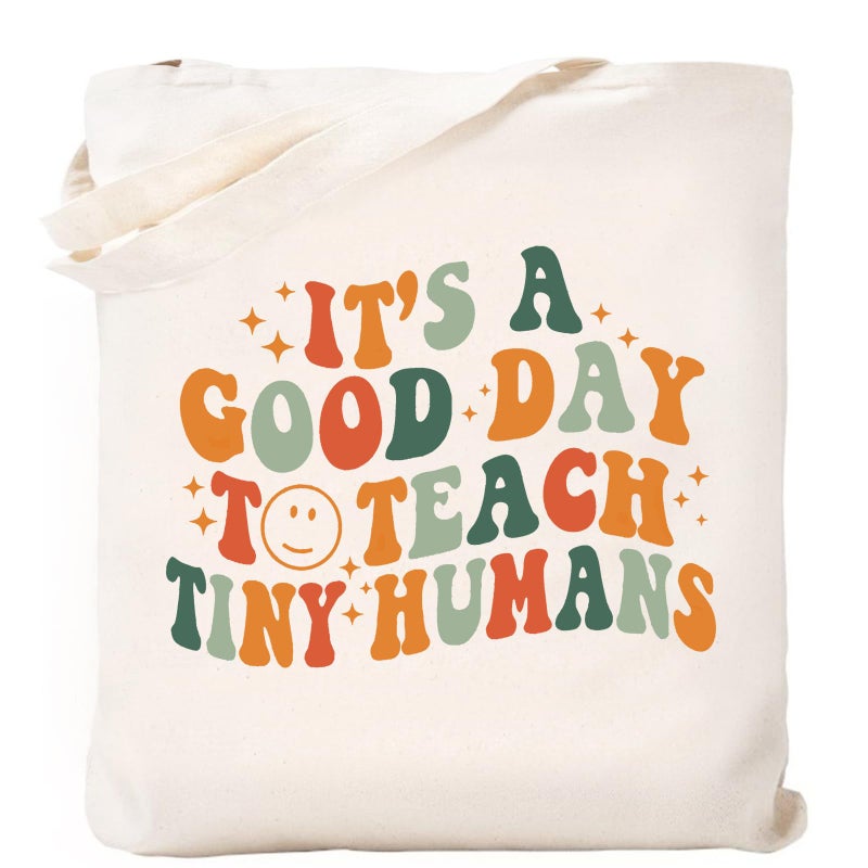 Kimoli Teacher Appreciation Gifts Canvas Tote Bags Aesthetic Travel Beach Bag Summer Reusable Grocery Shopping Bag - Image 1